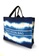 EGLANTINE white and blue EGLANTINE® X 2D4O® - "Staycation Bag" Wrinkle Free Canvas Tote Bag FCDA0AC68B9539GS_2