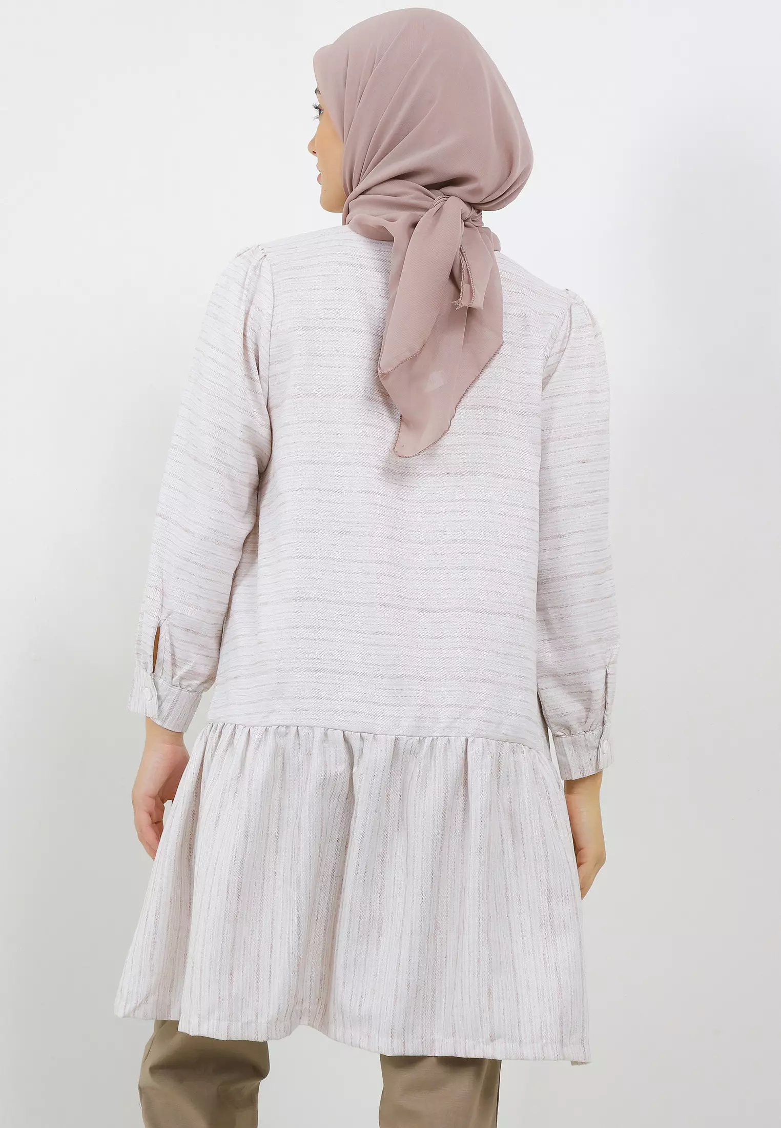 MFMW Umirah Tunik Brown Motif