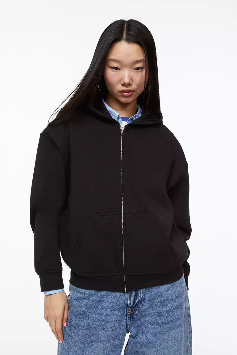 Jual H&M Oversized zipthrough hoodie Original 2023 ZALORA Indonesia
