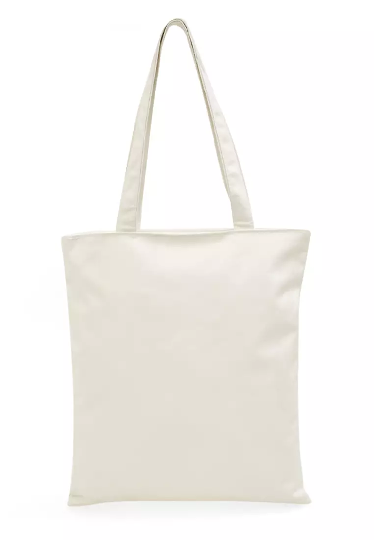 Millane Totebag Wanita Model Trio Monkey Kasual Large Storage Material Canvas ORIGINAL - White