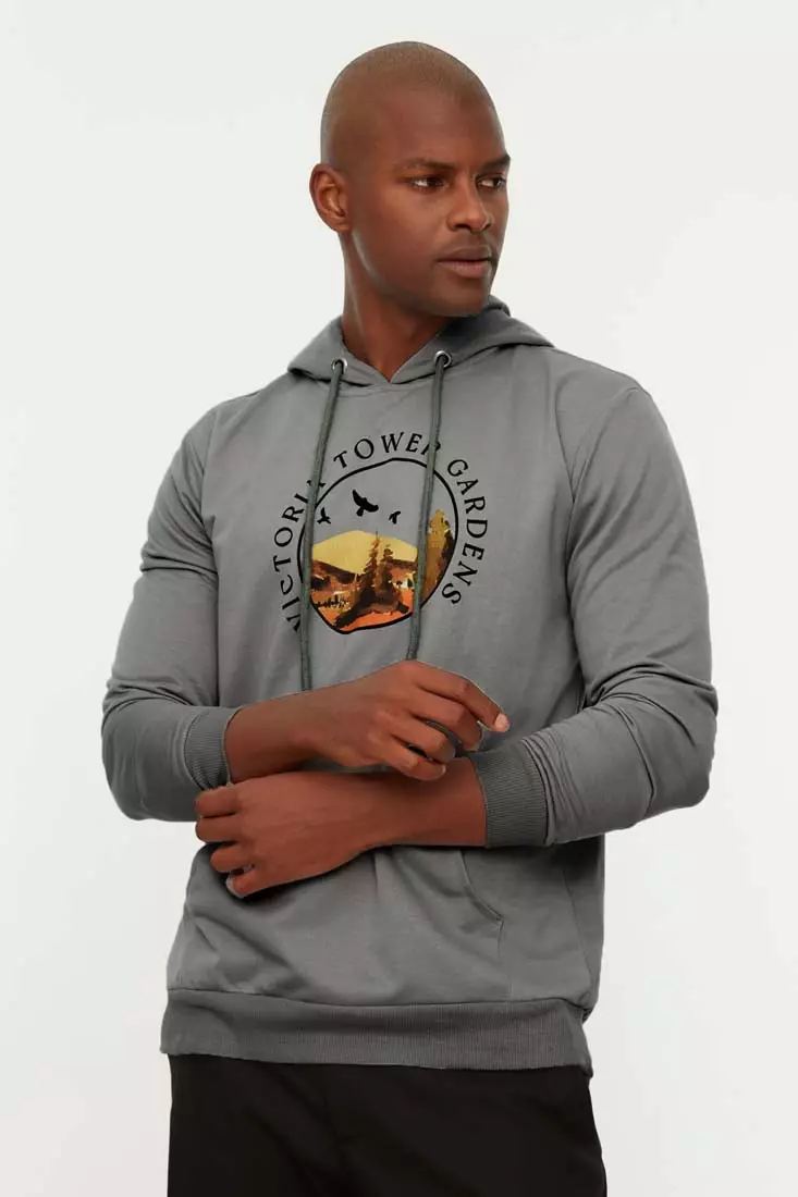 Full sleeve printed deals men's sweatshirt