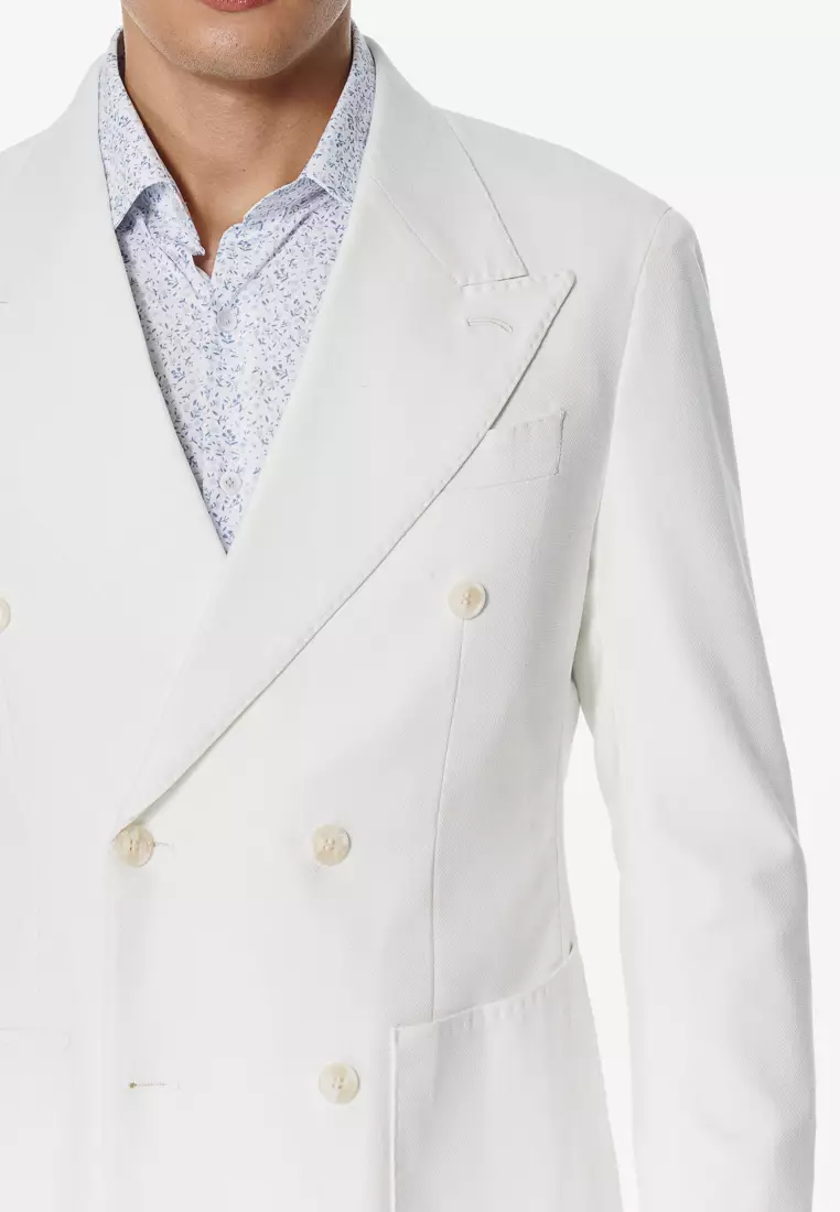 米白寬鬆休閒西裝外套