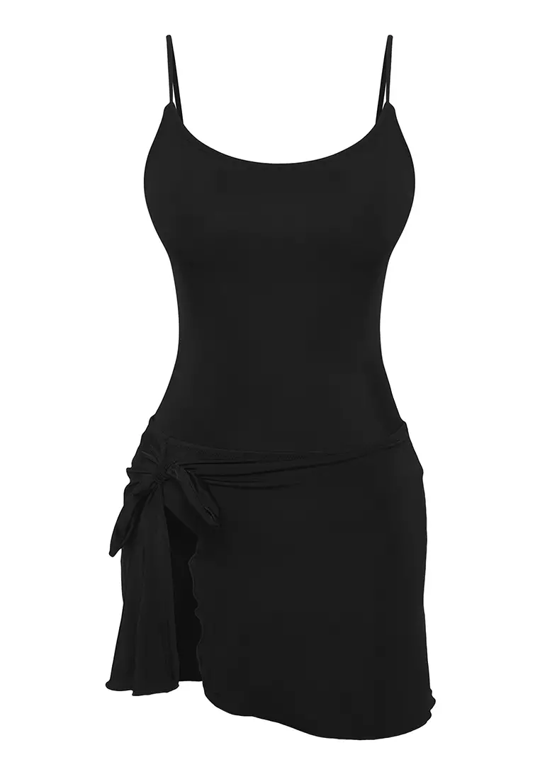 Tie-Dye Detailed Skirted Regular Swimsuit