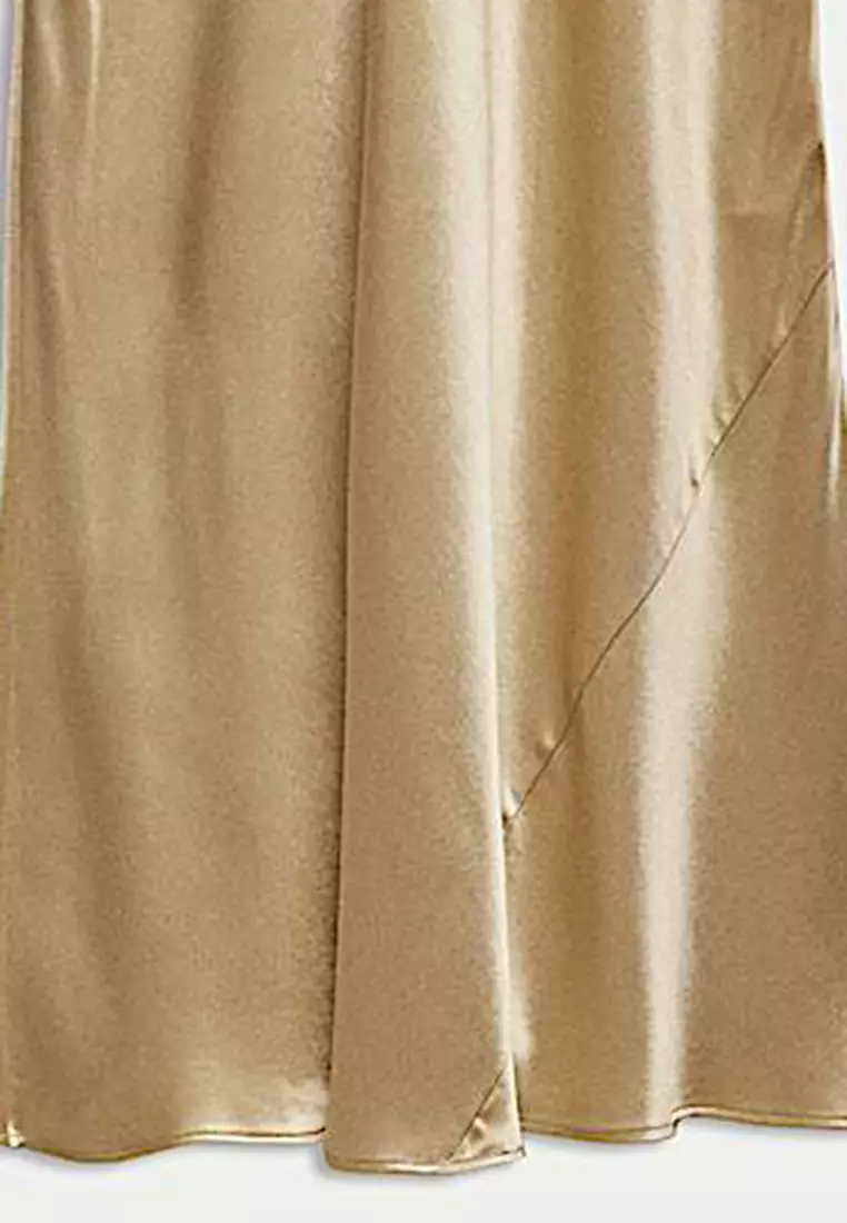 Satin Maxi Slip Skirt