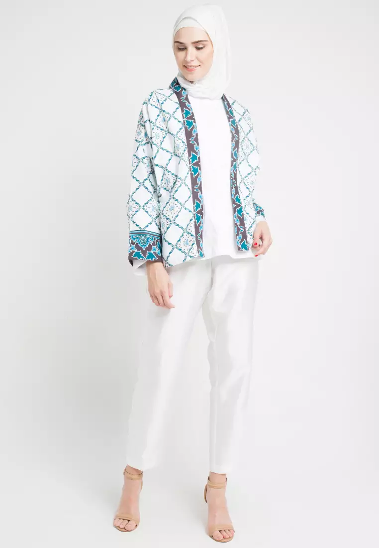 Cardigan Dobby Print