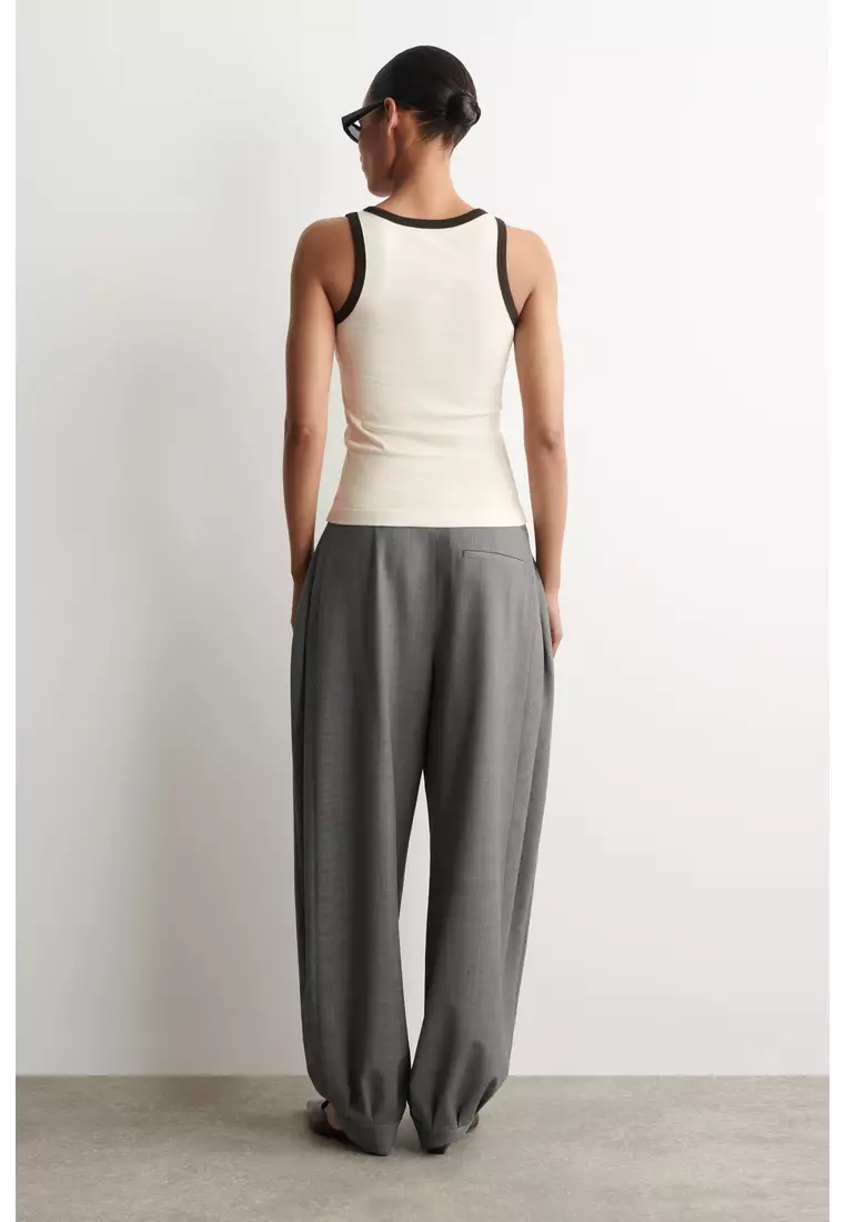 RIBBED COTTON TANK TOP