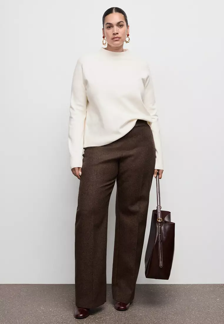 Knitted Sweater With Perkins Neck