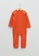 LC WAIKIKI orange Crew Neck Long Sleeve Printed Baby Girl Rompers 2 Pack D2F4BKA0B7A532GS_4