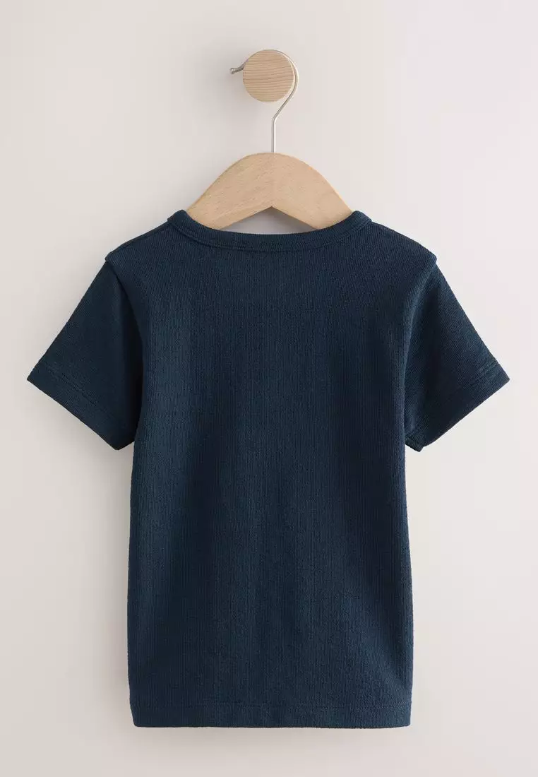 Buy NEXT Short Sleeve Henley Neck T-Shirts 3 Pack 2026 Online | ZALORA