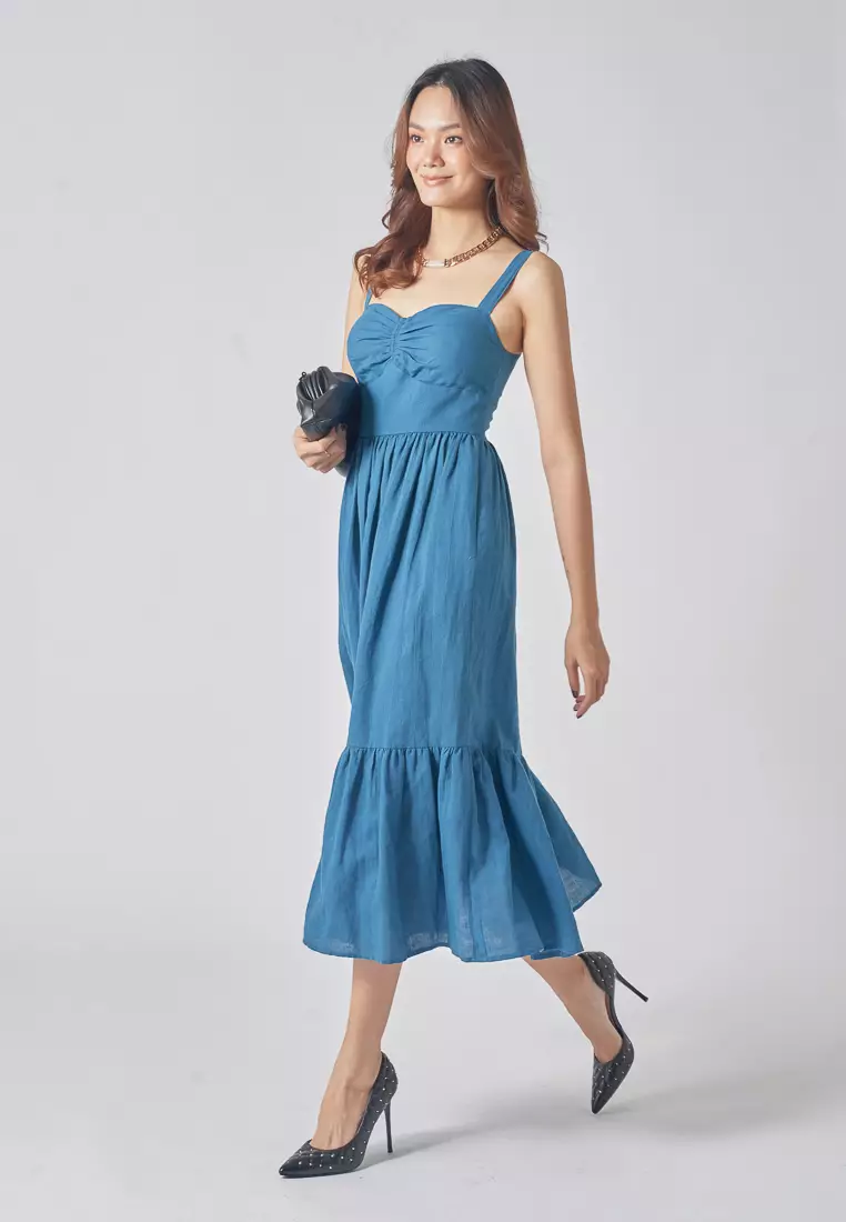 Brighter Day Midi Linen Dress