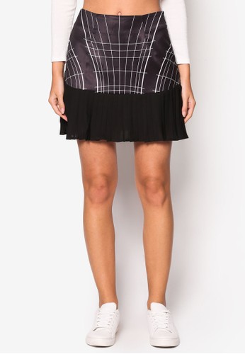 Love Skater Skirt With Pleats, 服飾,zalora是哪裡的牌子 裙子