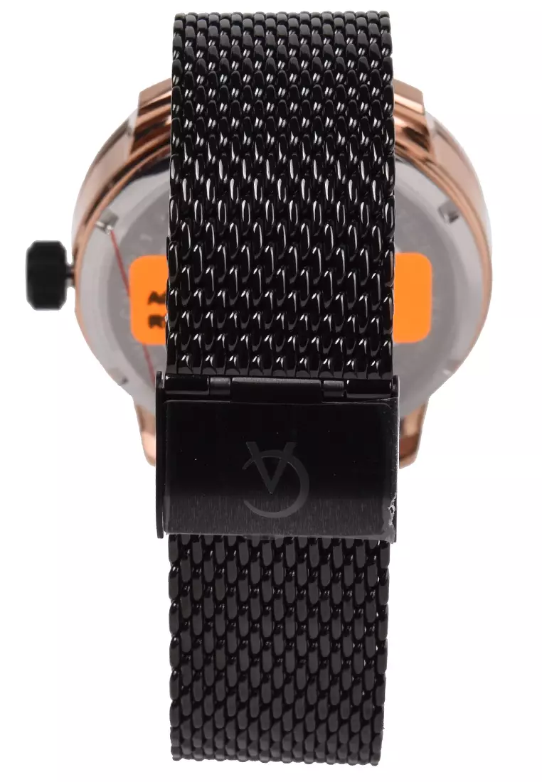 Alexandre Christie - Jam Tangan Pria - Rosegold - Black Stainless Steel Bracelet - 6548MFBBRBA