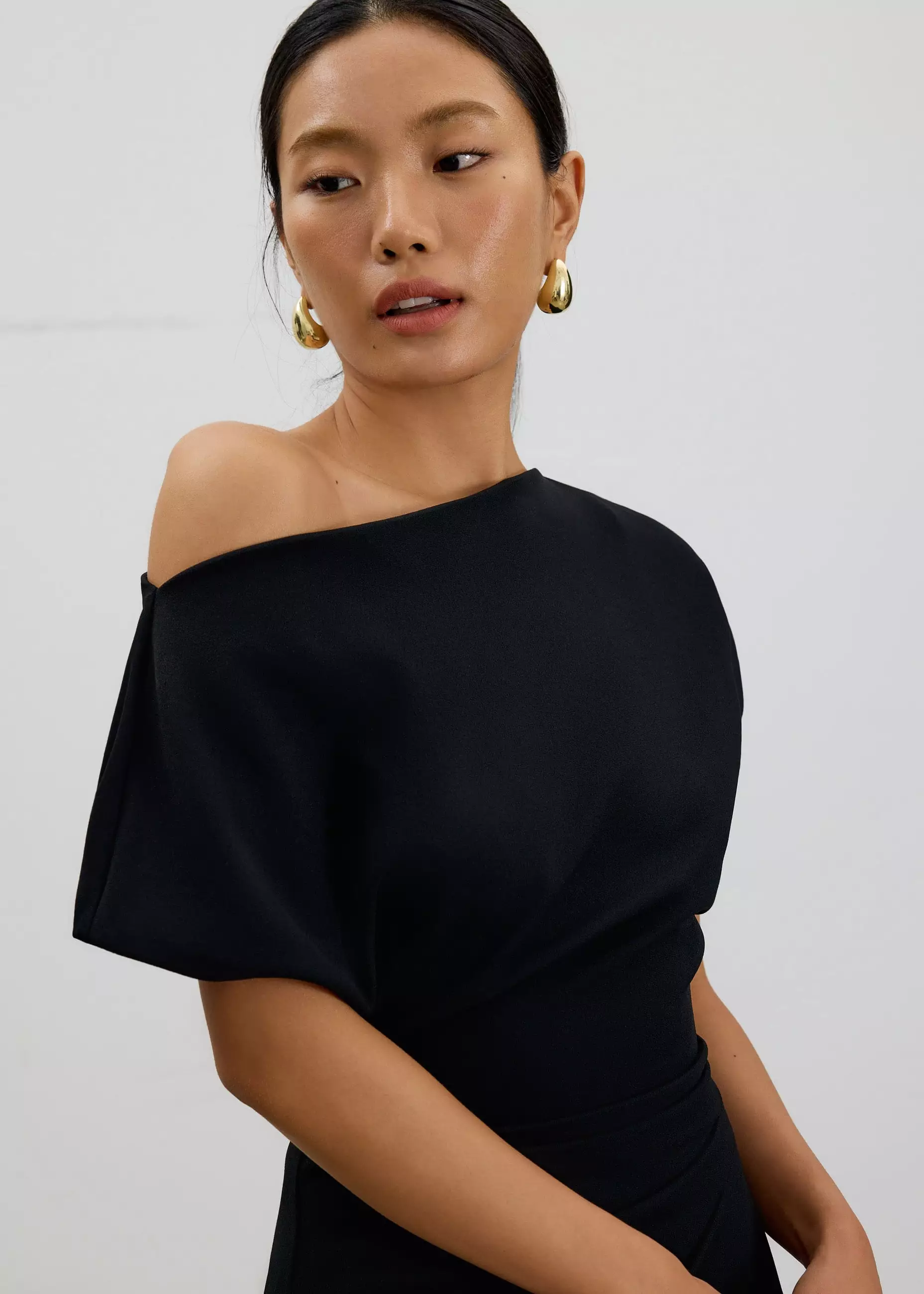 Dress Wanita - Amala Multi-way Drape Midi Dress