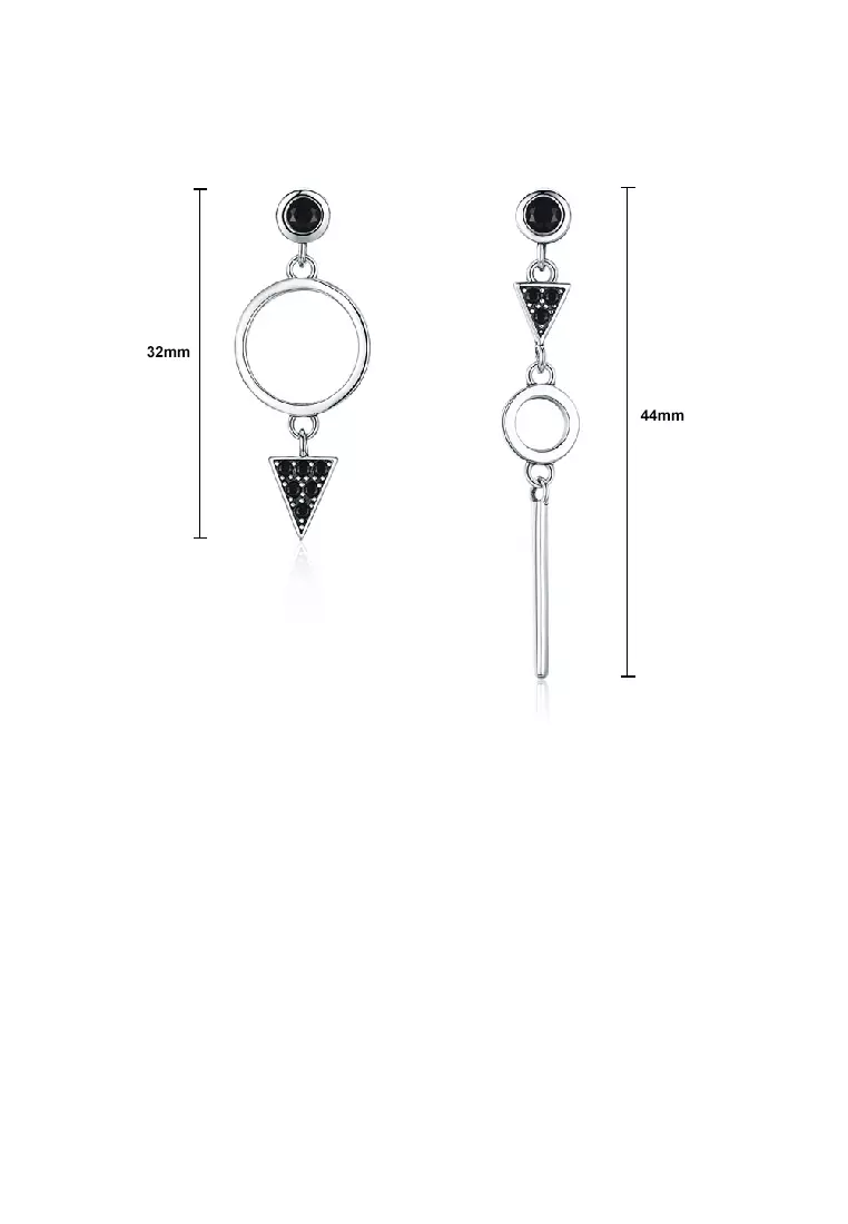 Buy Glamorousky 925 Sterling Silver Fashion Elegant Asymmetrical