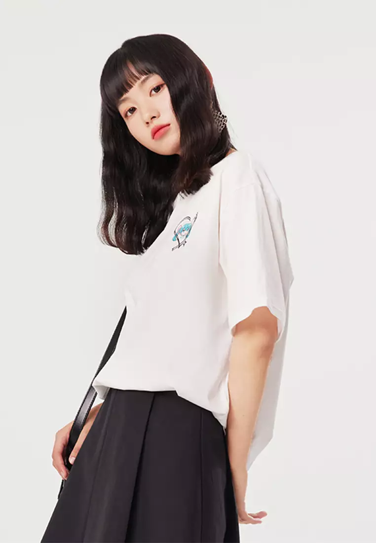 Oversized T-Shirt with Graphic Design