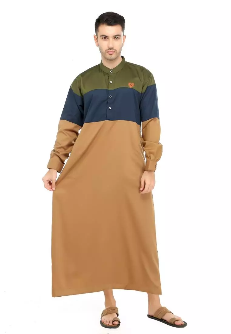 Jubah Gamis Muslim Pria Arsyad - Coklat