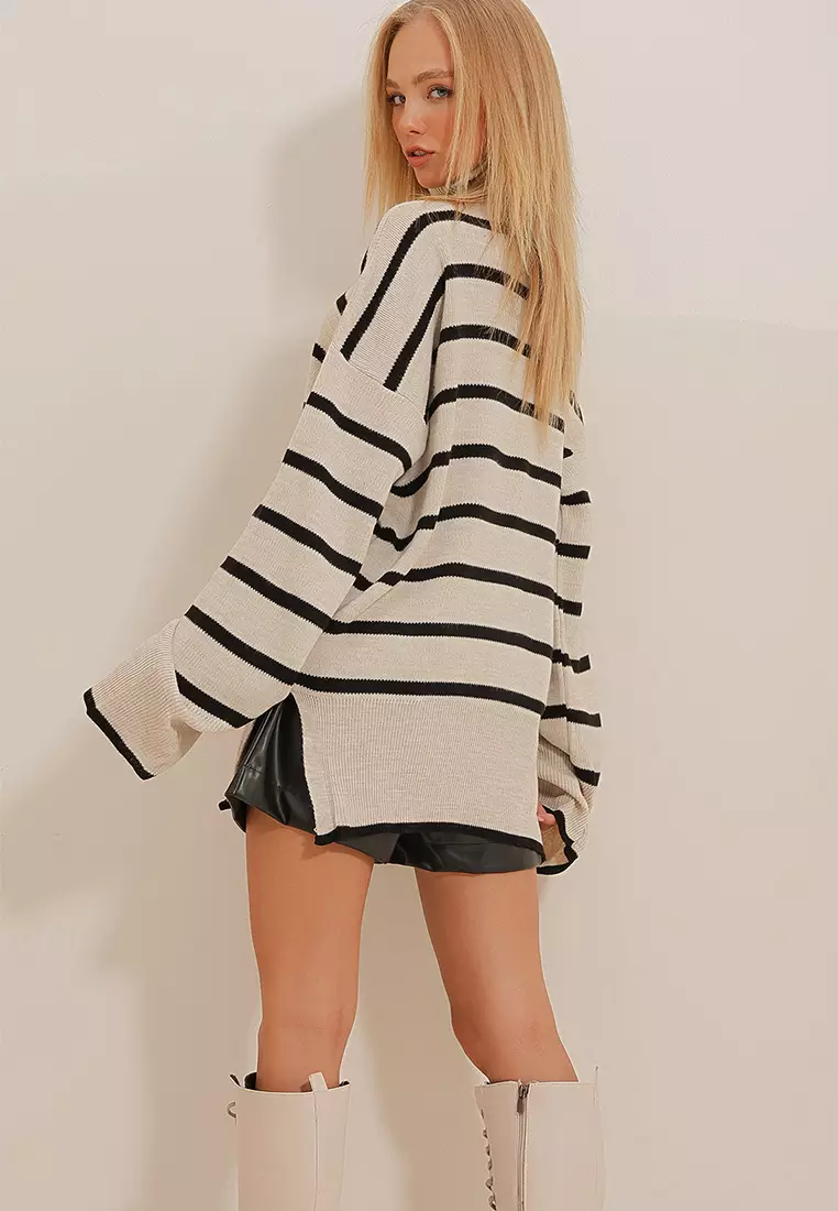 Striped Oversized Sweater