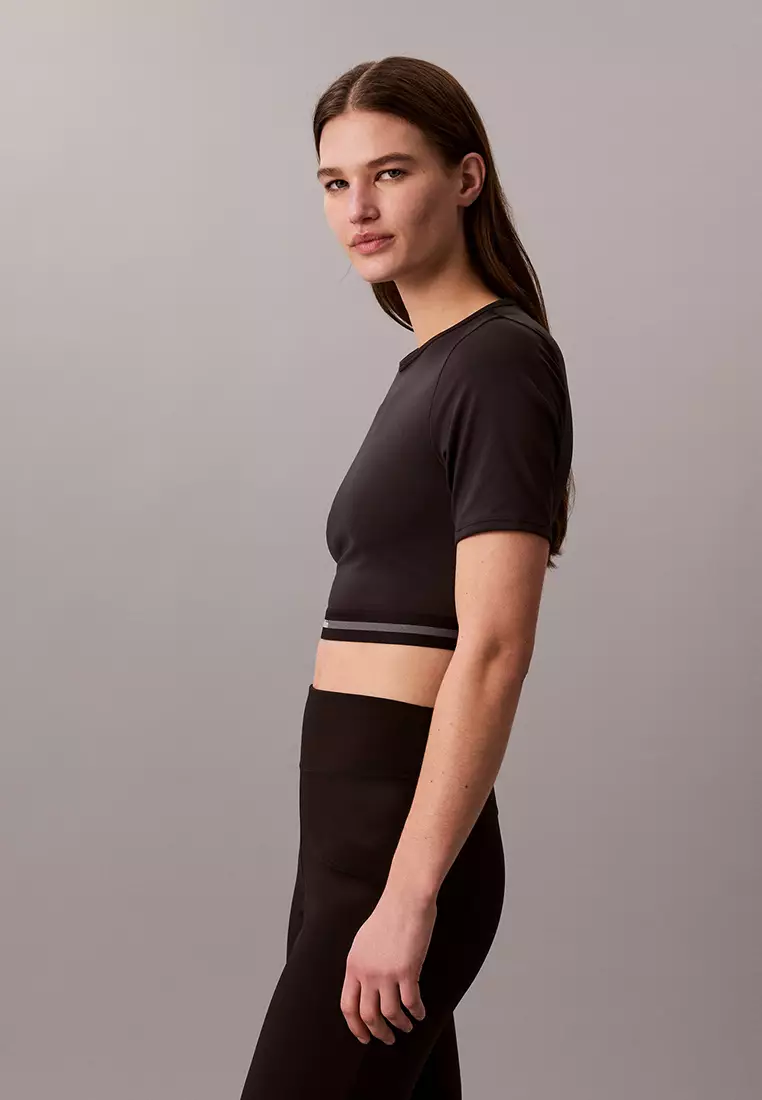 Cropped Quick Dry Performance Gym T-Shirt - Calvin Klein Sport