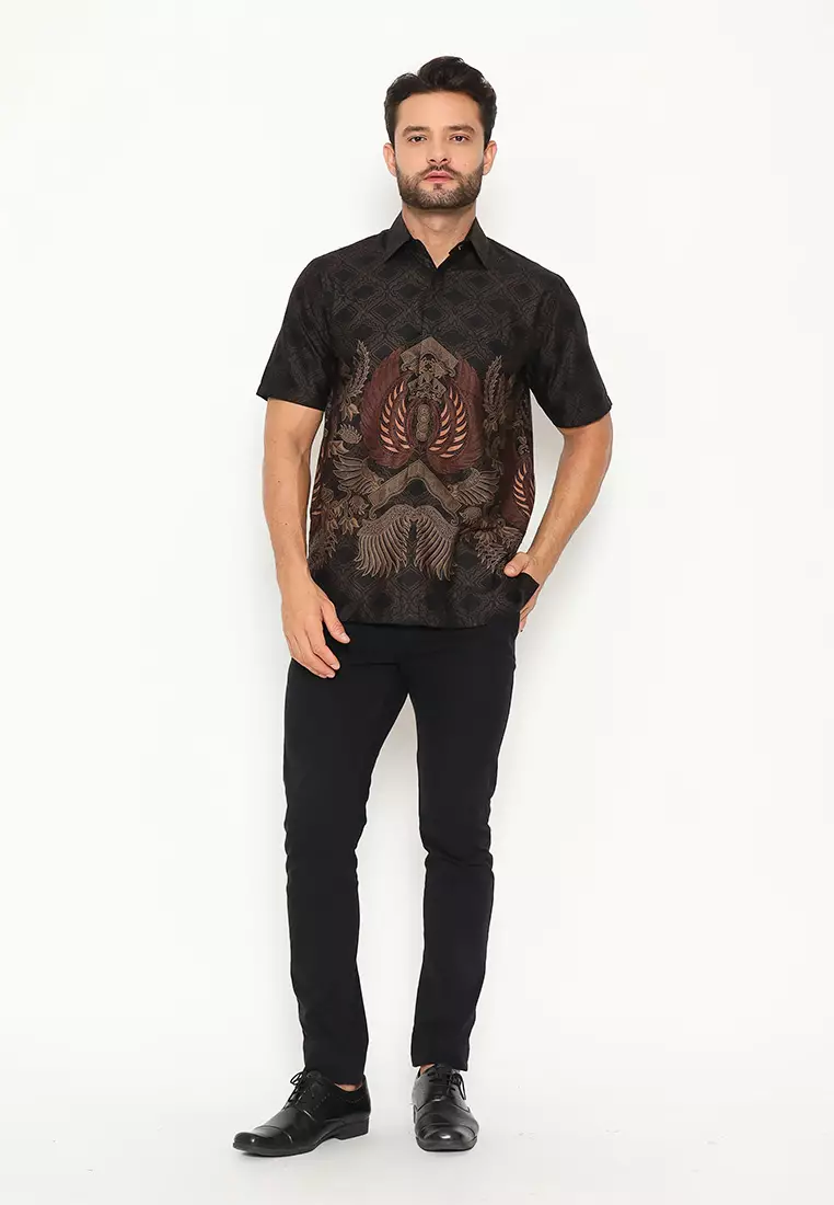 Hadinata Batik Pria Kemeja Pendek Ikhsan Ishika