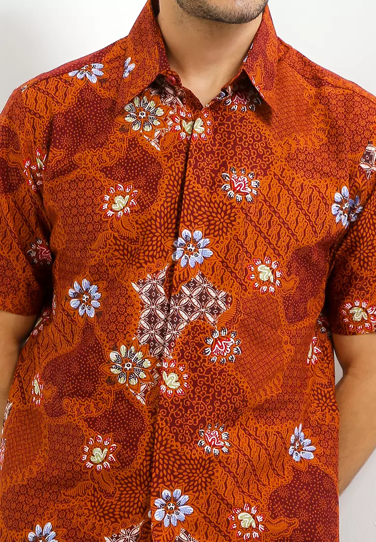 Hem Body Fit Batik Kembang Kawung