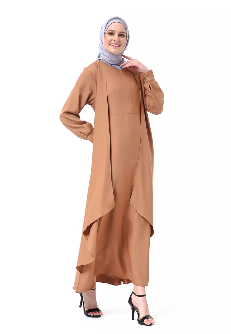 Catline Dress Gamis Jumbo Syar'i Lengan Panjang Regular Fit Premium Quality - Milo
