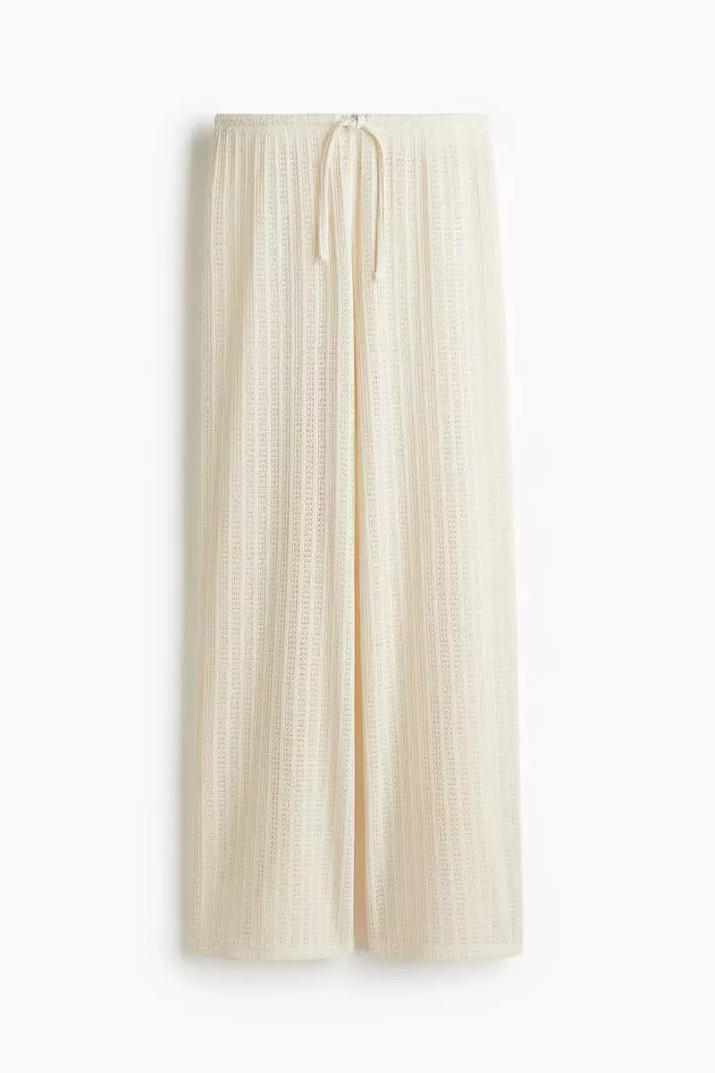 Knitted drawstring trousers