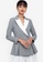 ZALORA OCCASION grey Contrast Lapel Fitted Blazer D1B71AAC501AECGS_3