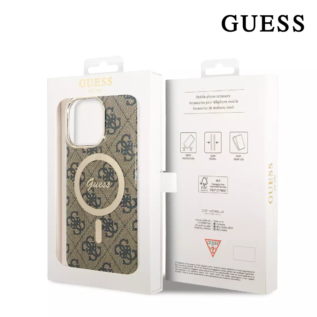 Guess Silicone Logo Strass 4G Black - etui iPhone 15 Pro Max