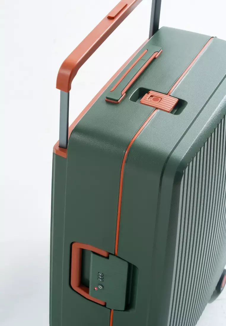 Gamma 3pcs Set 20, 24, 28" Large Hard Case Zipperless Luggage Olive