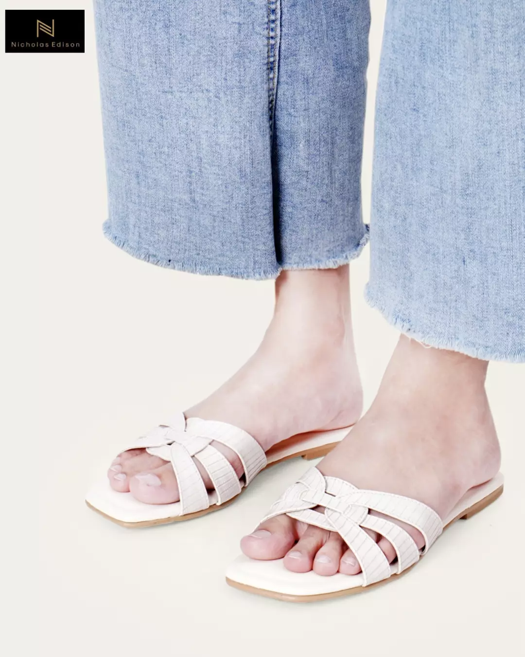 Nicholas Edison Sandal Costa Cream