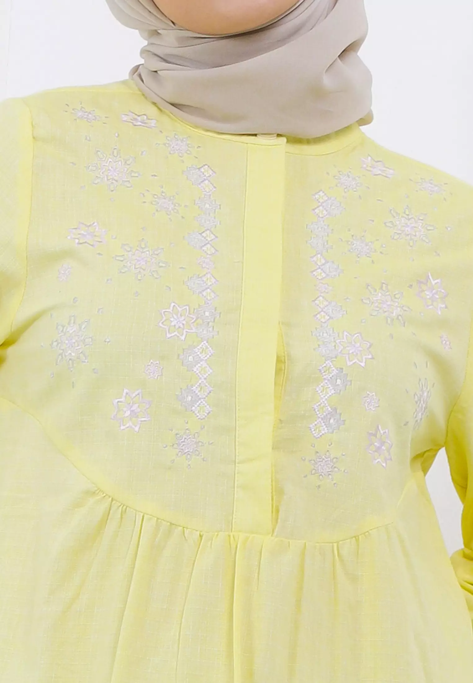 MFMW Merepiya Atasan Blouse Yellow Motif Bunga