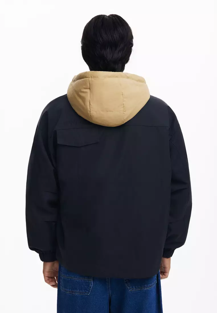 Desigual Man Windbreaker with a hood