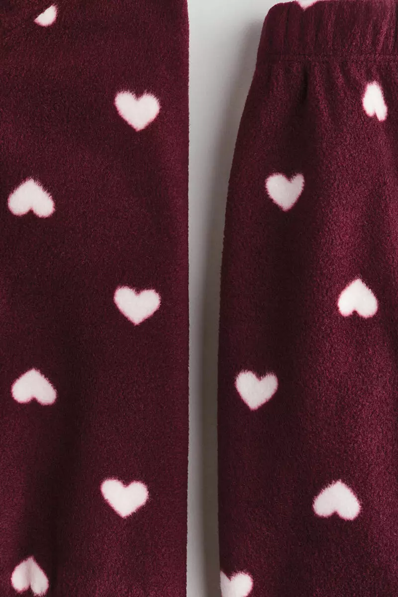 2-piece printed fleece set