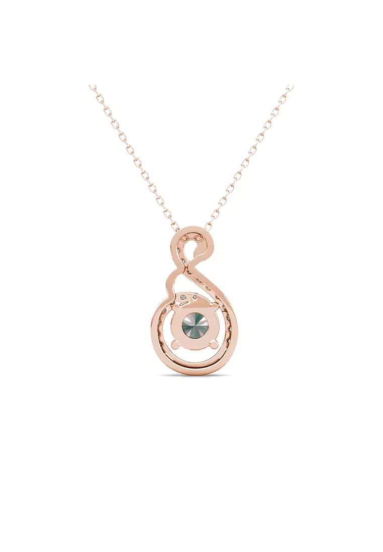 [ Alexandrite Collection ] Aurora Swan Alexandrite Pendant Silver S925 RG - Kalung by Her Jewellery
