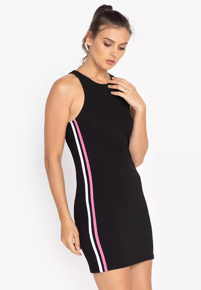 ZALORA ACTIVE Contrast Tape Bodycon Dress 2023 Buy ZALORA ACTIVE
