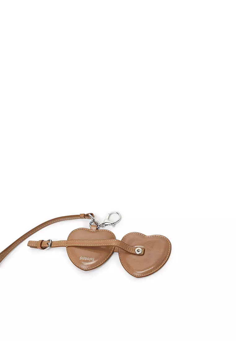 Heart Mirror Charm - Caramel