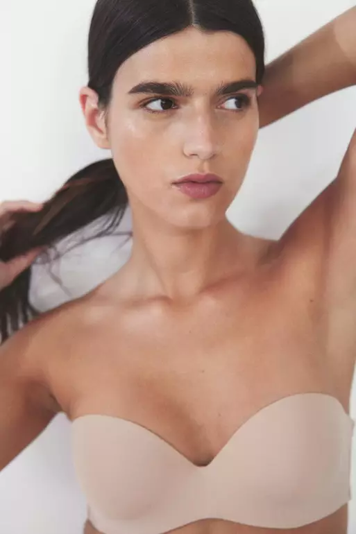 Padded microfibre balconette bra