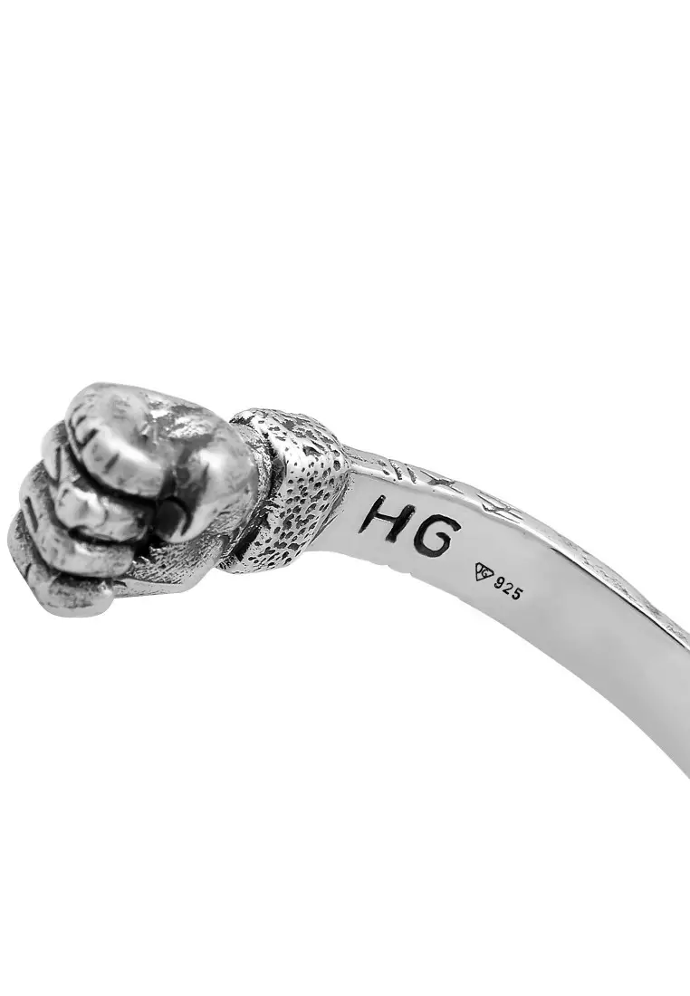 EXCLUSIVE Gelang Perhiasan Perak 925 Pria Bangle Live Free