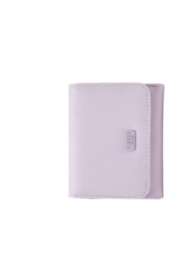 Dompet Wanita Lipat Kecil PIERRE LOUES Nova Wallet Bahan Kulit PU Leather Premium BAEOS ORIGINAL - Purple
