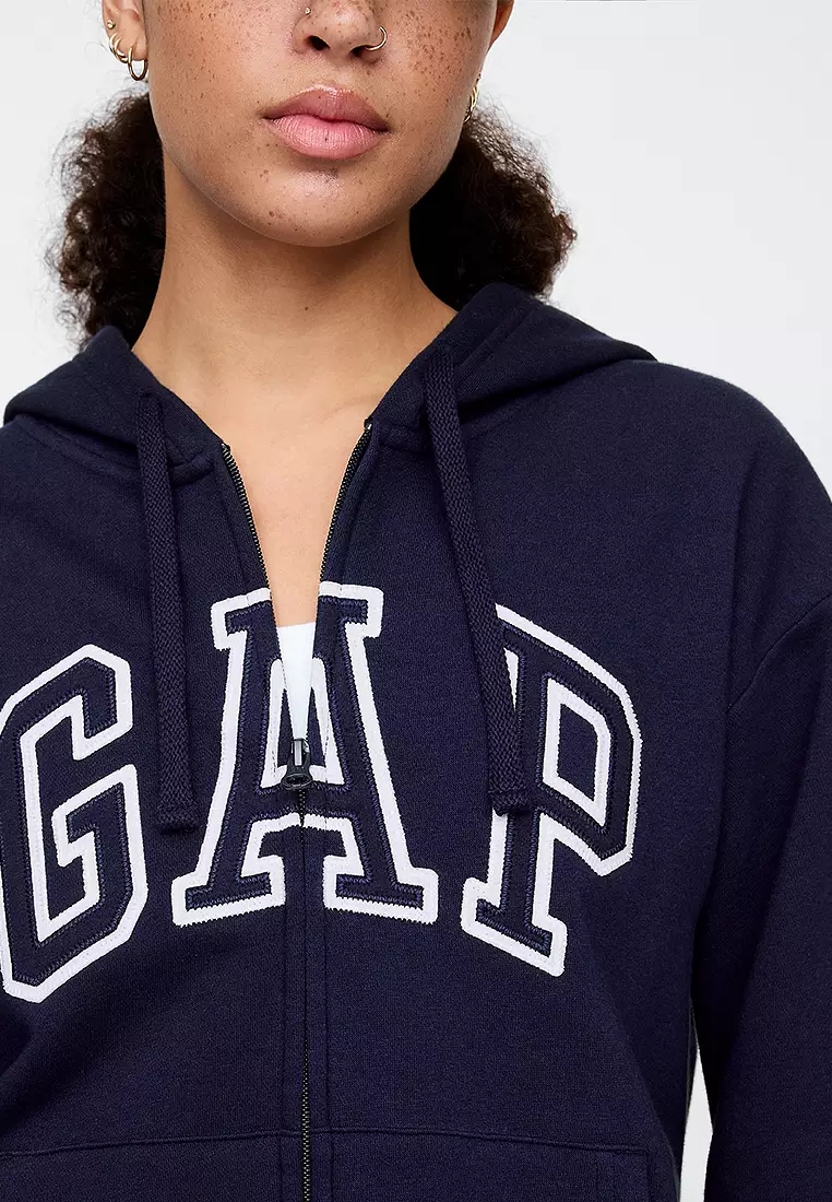 Relaxed Logo Zip Hoodie