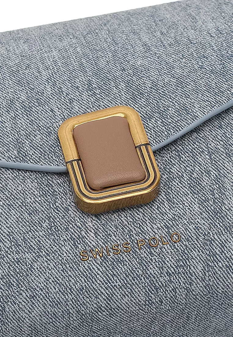 Women's Sling Bag / Crossbody Bag / Shoulder Bag (Tas Selempang Wanita / Tas Bahu Wanita) - Biru / Cokelat