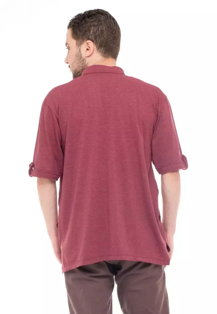 Kaos Koko Gamis Muslim Pria Ulwan - Maroon