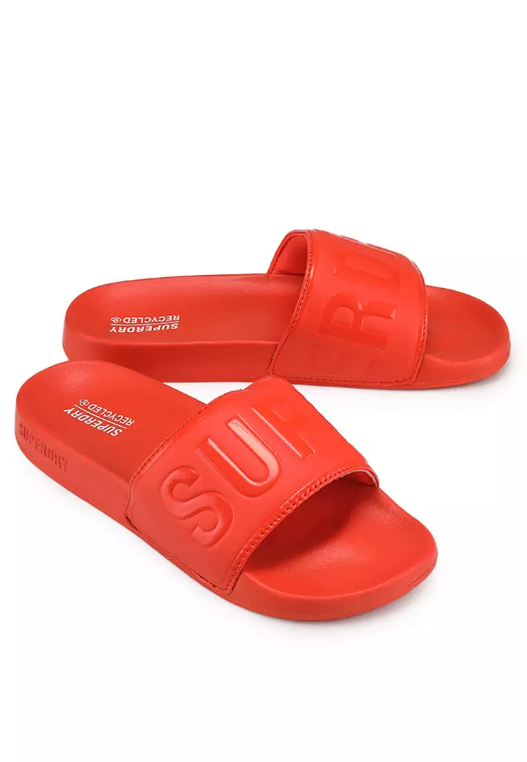 Superdry Code Core Vegan Pool Slide, Tongs Pour Femme, Noir (Cosmic Sky Black), Large