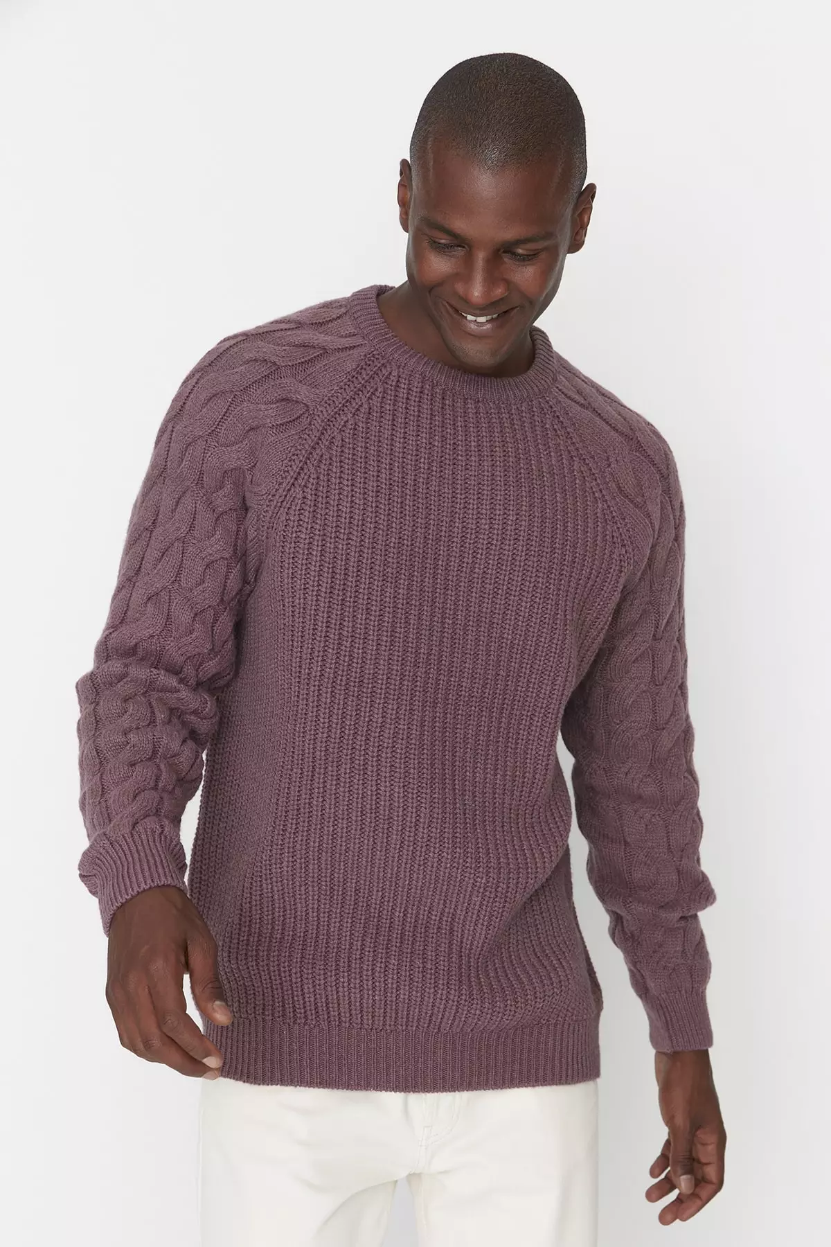 Trend round collar shop men knitting sweater