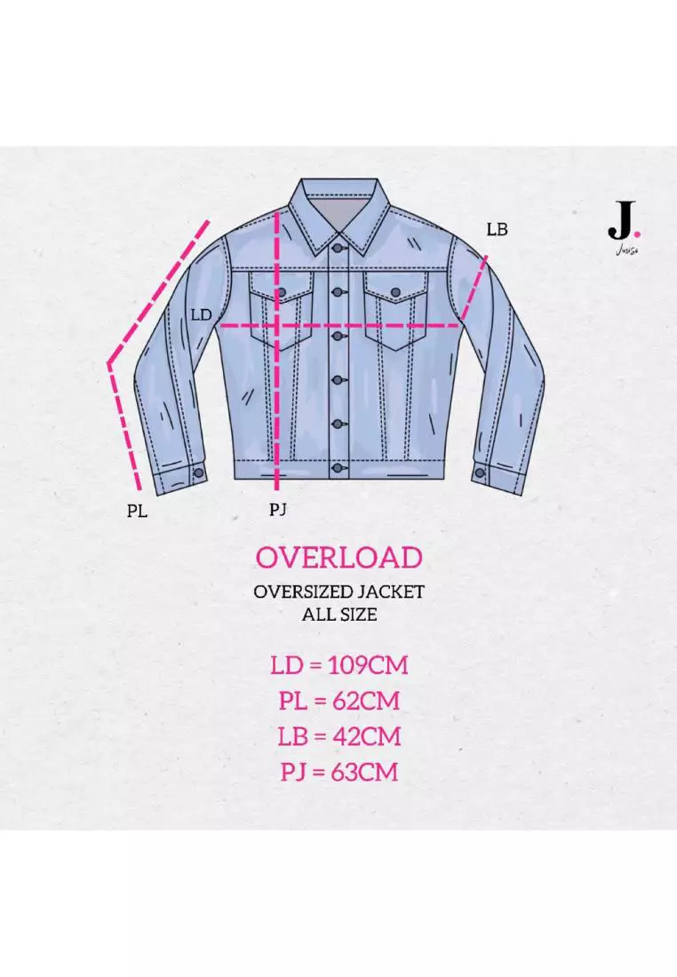 Jaket Jeans Oversize Vintage Blue Acid