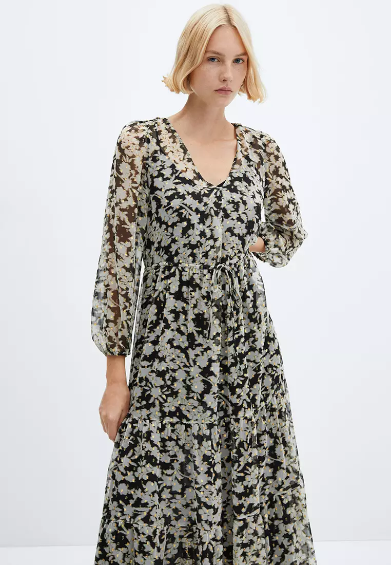 Buy Mango Floral-Print Midi-Dress 2024 Online | ZALORA Philippines