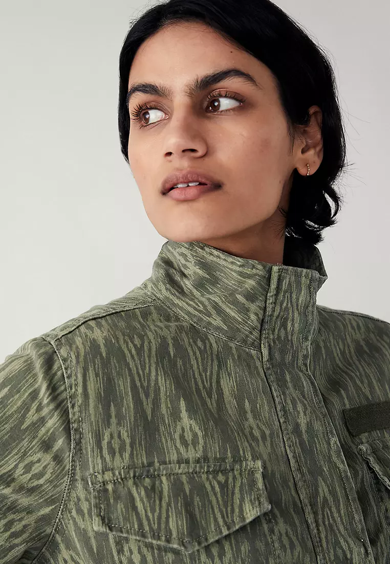 Cotton Rich Printed Utility Jacket