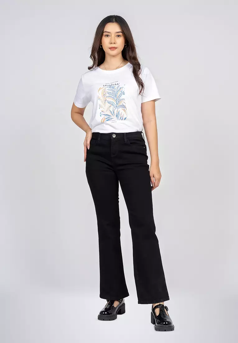 C2 Vinika Black Jeans Push Up Bootcut Wanita