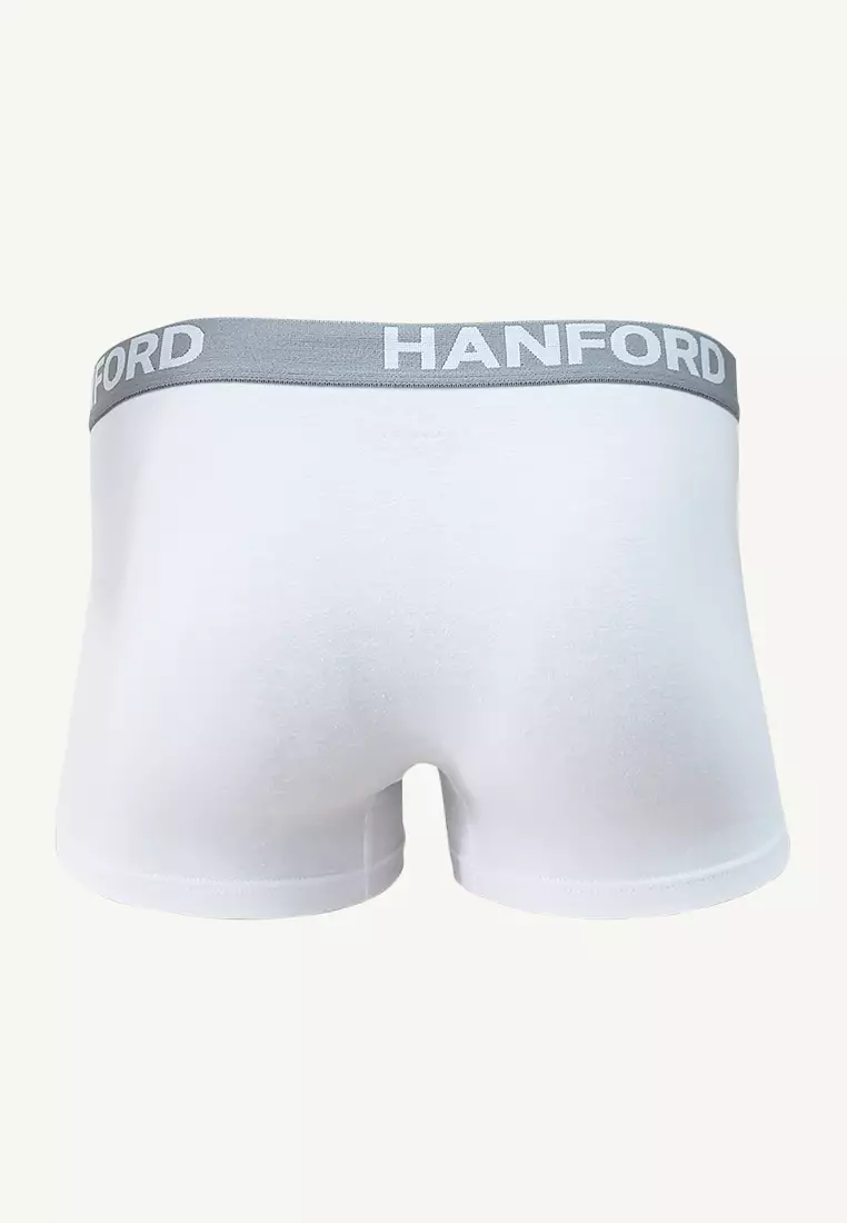 Cotton w/ Spandex Men's Boxer Briefs Ansel - White (3in1 Pack) S-4X Big Plus Size