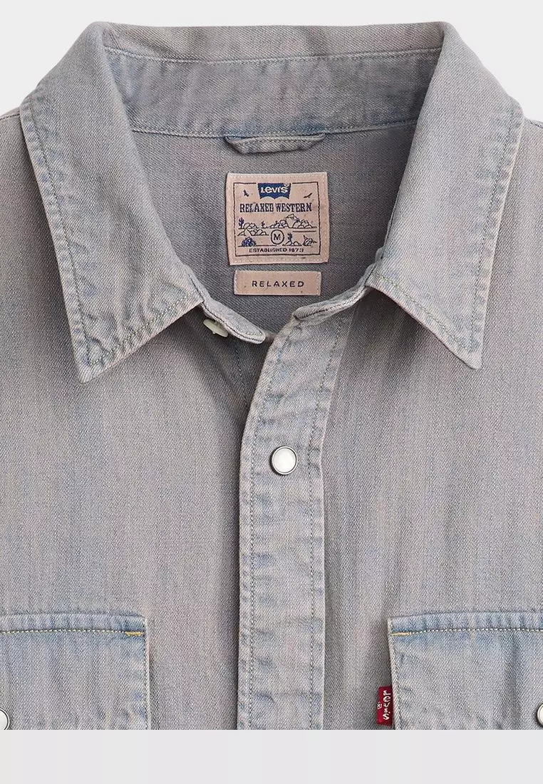 Buy Levi's Men's Short-Sleeve Relaxed Western Shirt A5722-0025